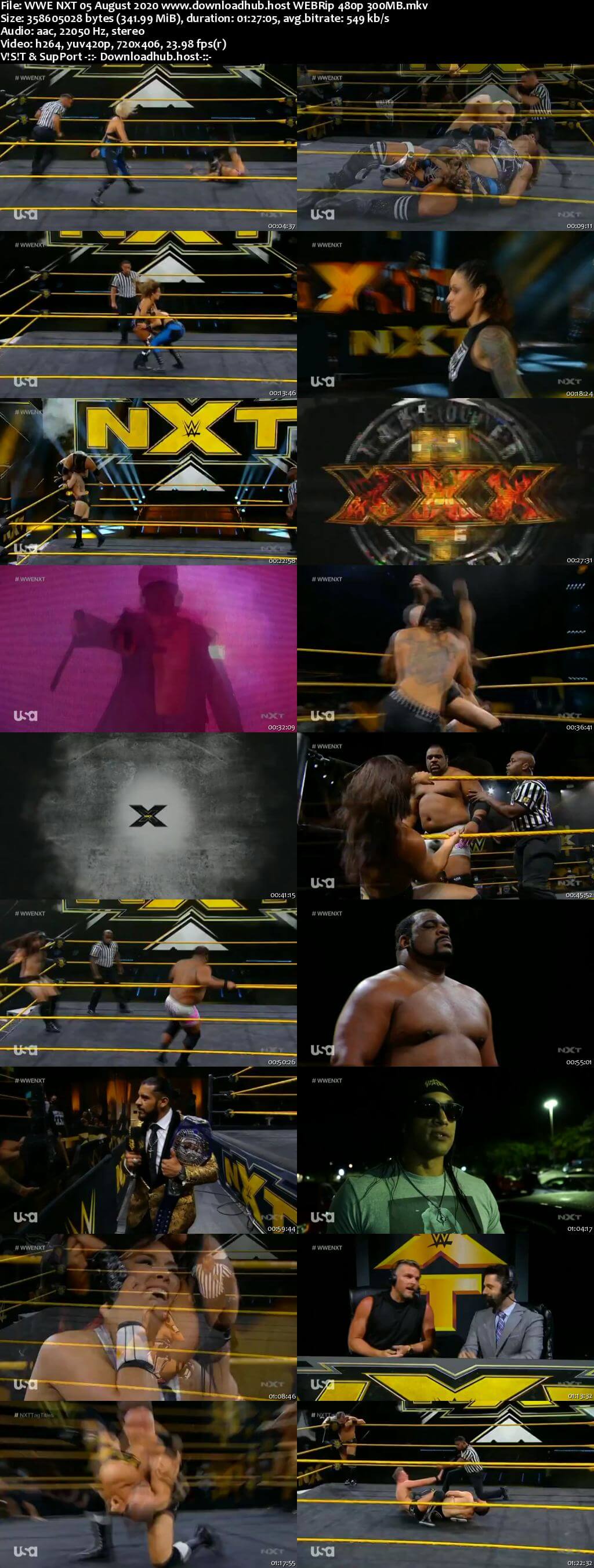 WWE NXT 5th August 2020 300MB HDTV 480p