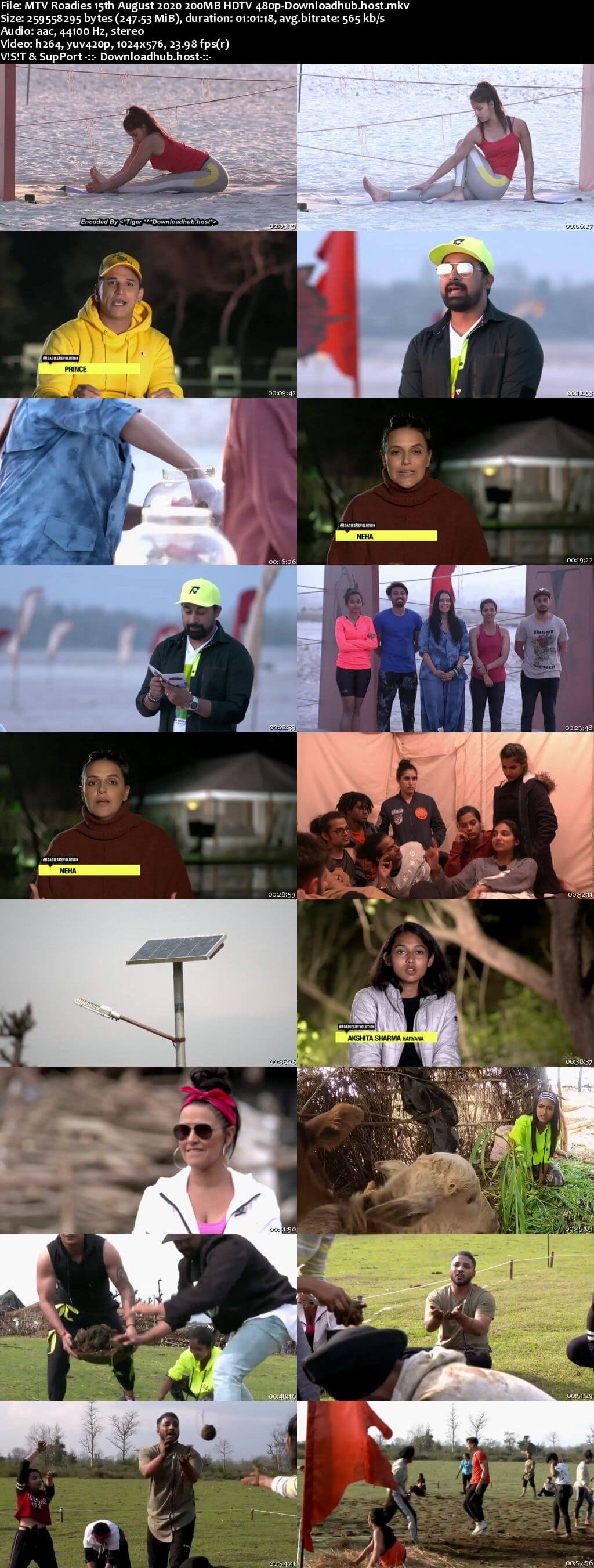 MTV Roadies 15th August 2020 200MB HDTV 480p