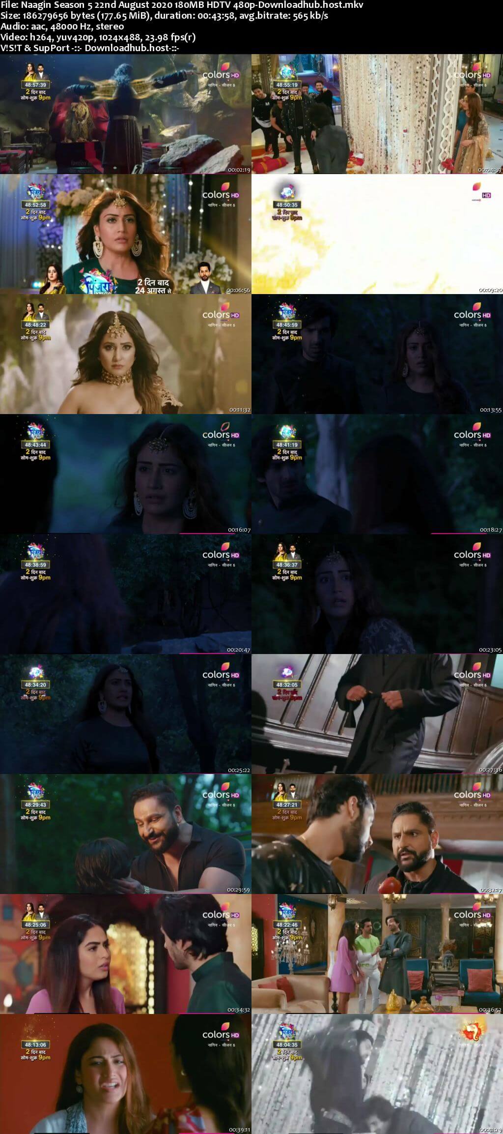 Naagin Season 5 22nd August 2020 180MB HDTV 480p