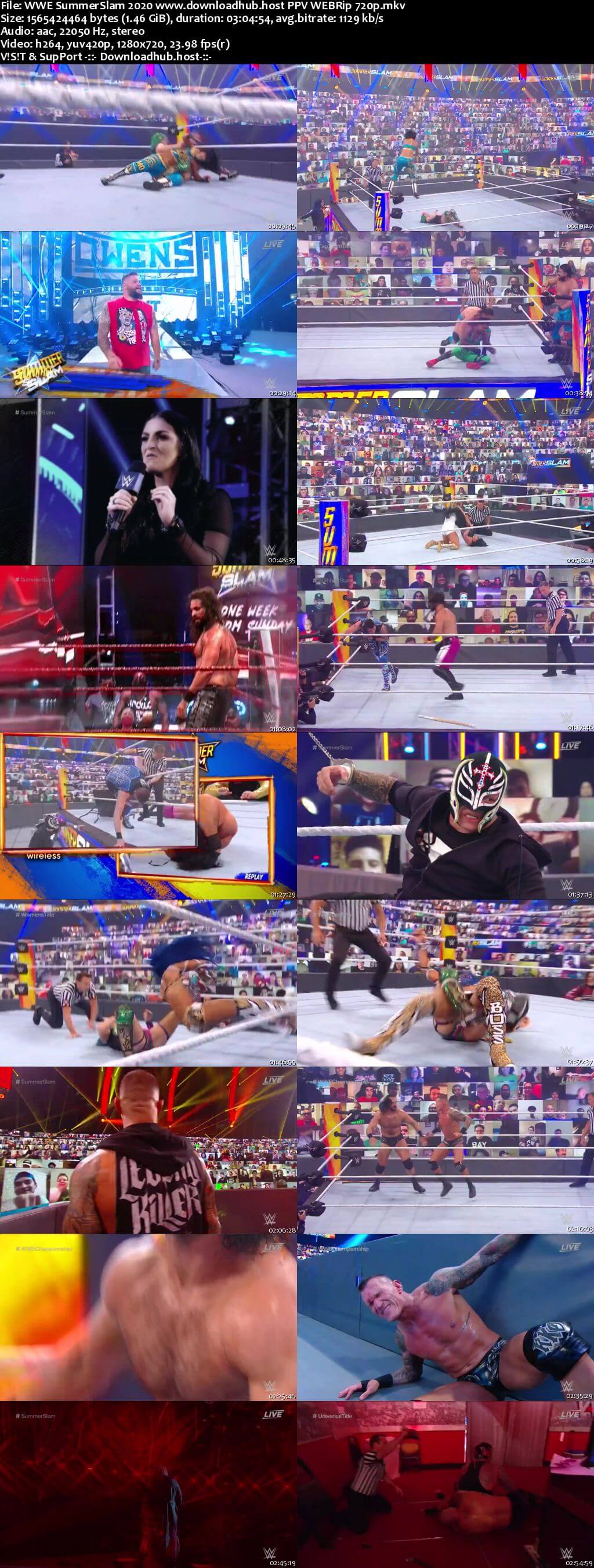 WWE SummerSlam 23rd August 2020 720p 700MB PPV WEBRip 480p