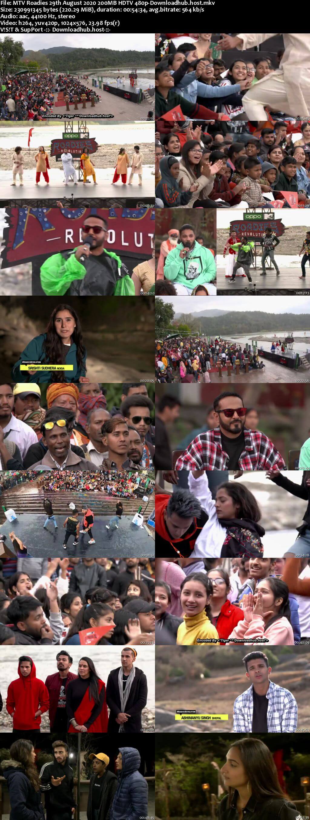 MTV Roadies 29th August 2020 200MB HDTV 480p