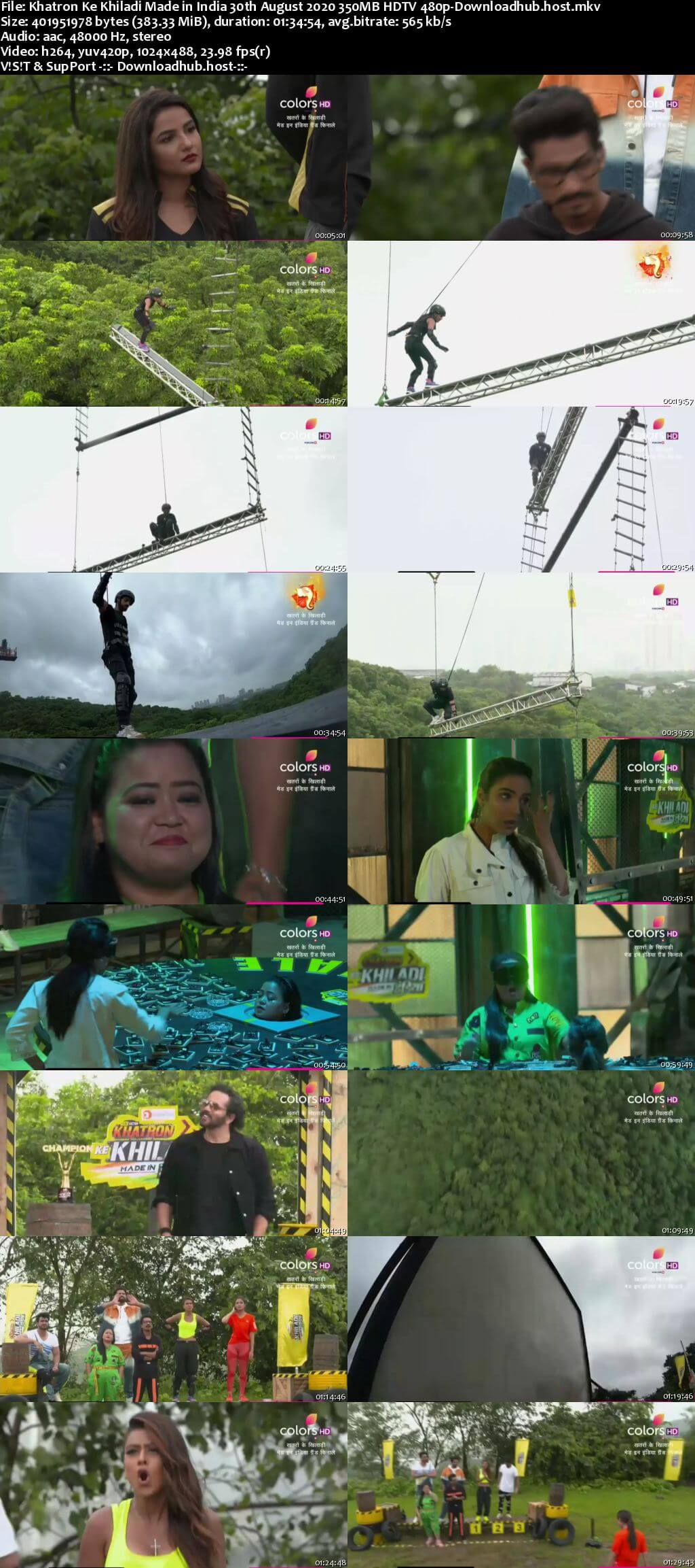 Khatron Ke Khiladi Made in India 30 August 2020 Episode 10 HDTV 480p