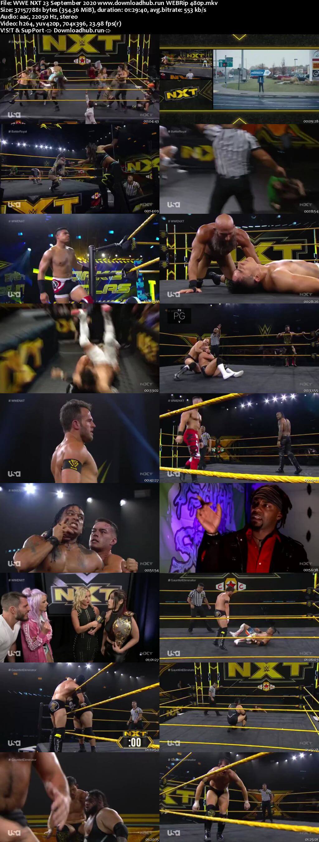 WWE NXT 23rd September 2020 350MB HDTV 480p