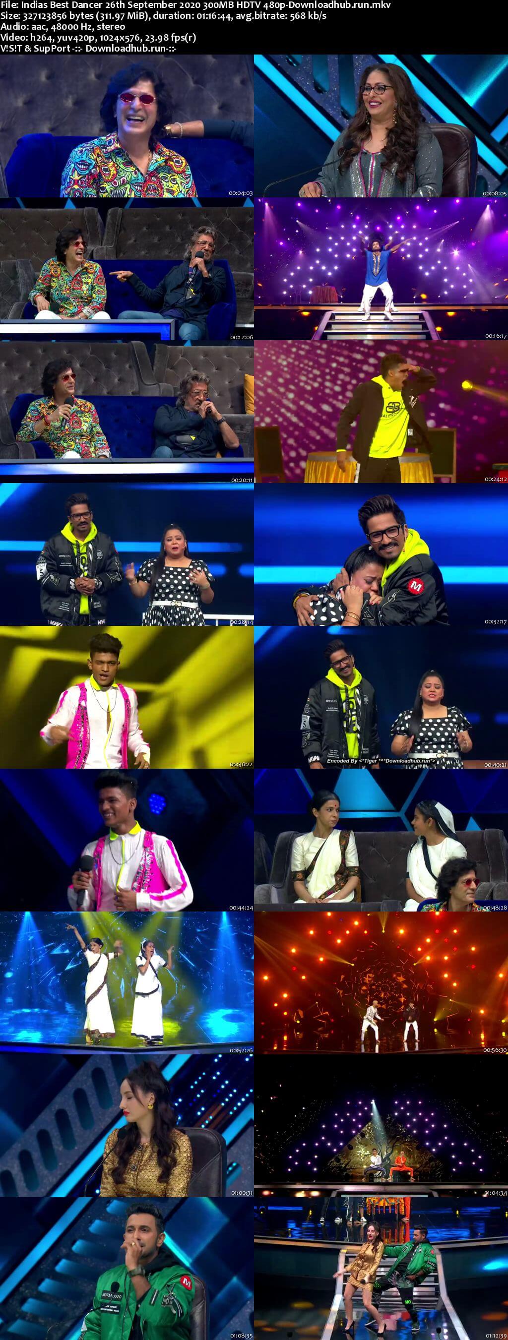 Indias Best Dancer 26 September 2020 Episode 31 HDTV 480p