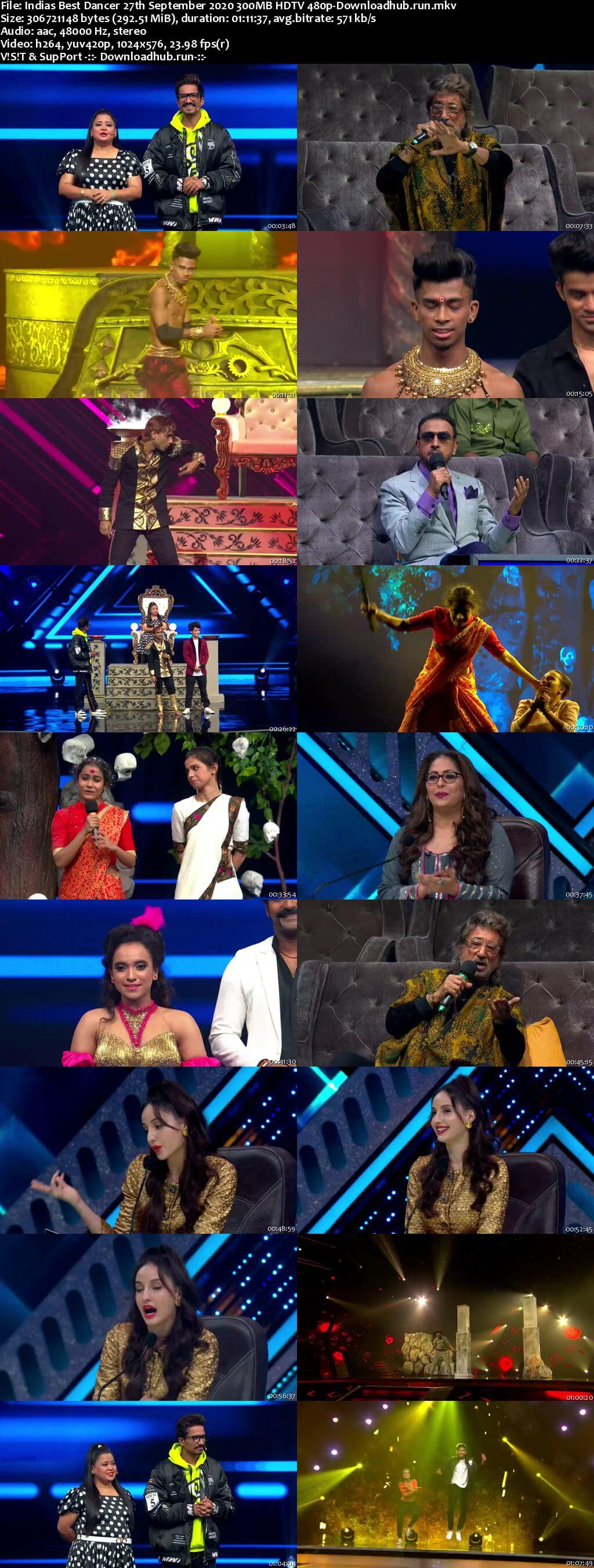 Indias Best Dancer 27 September 2020 Episode 32 HDTV 480p