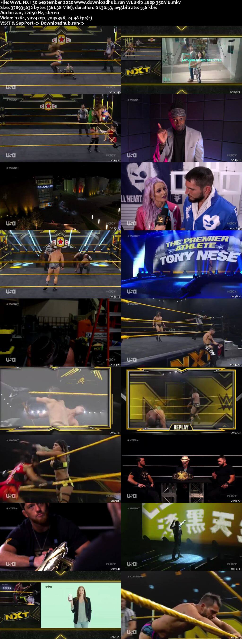 WWE NXT 30th September 2020 350MB HDTV 480p