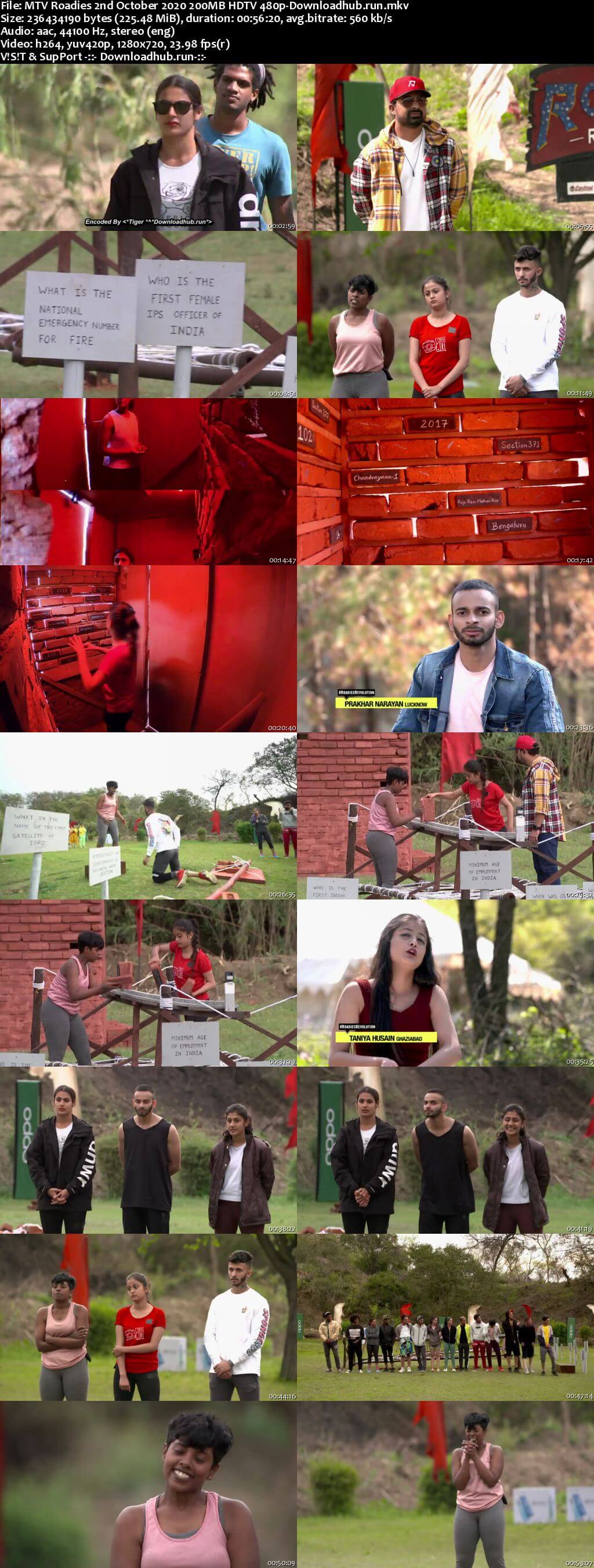 MTV Roadies 3rd October 2020 200MB HDTV 480p