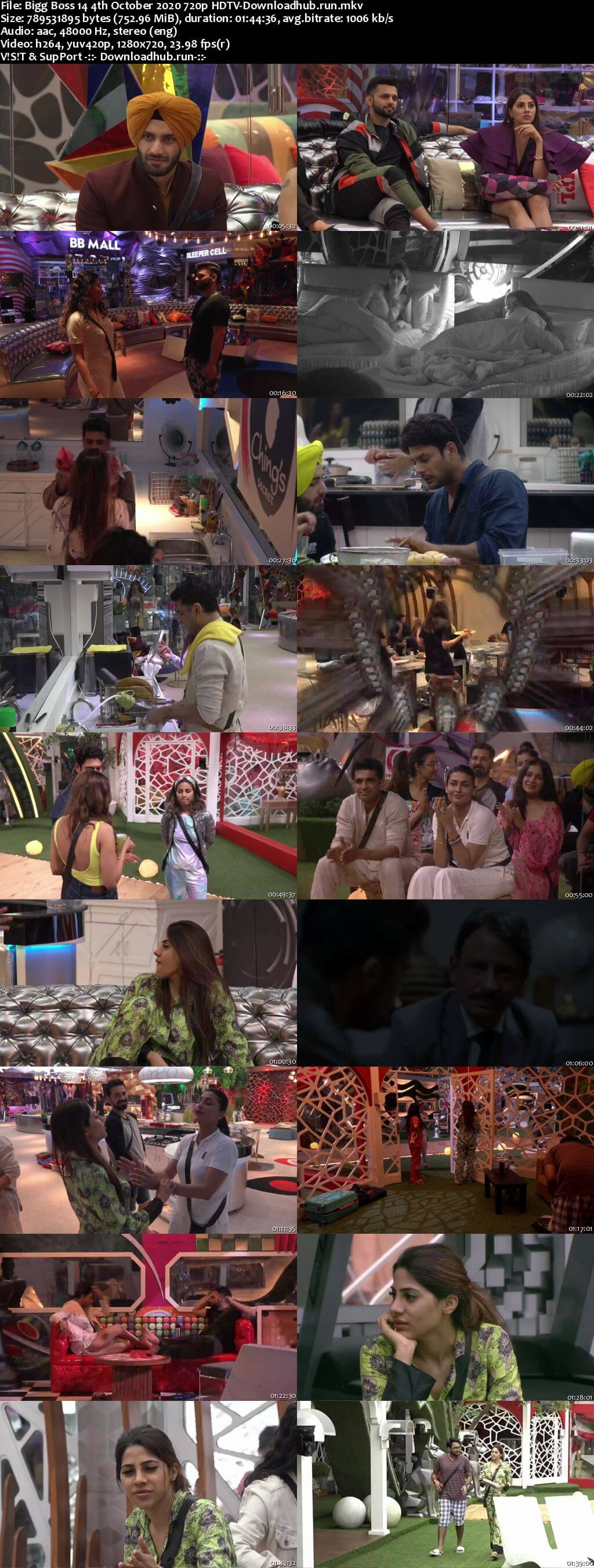 Bigg Boss 14 4th October 2020 Episode 01 720p 480p HDTV