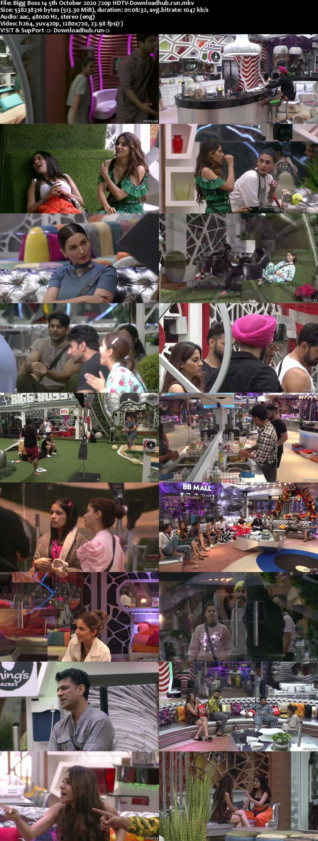 Bigg Boss 14 5th October 2020 Episode 02 720p 480p HDTV