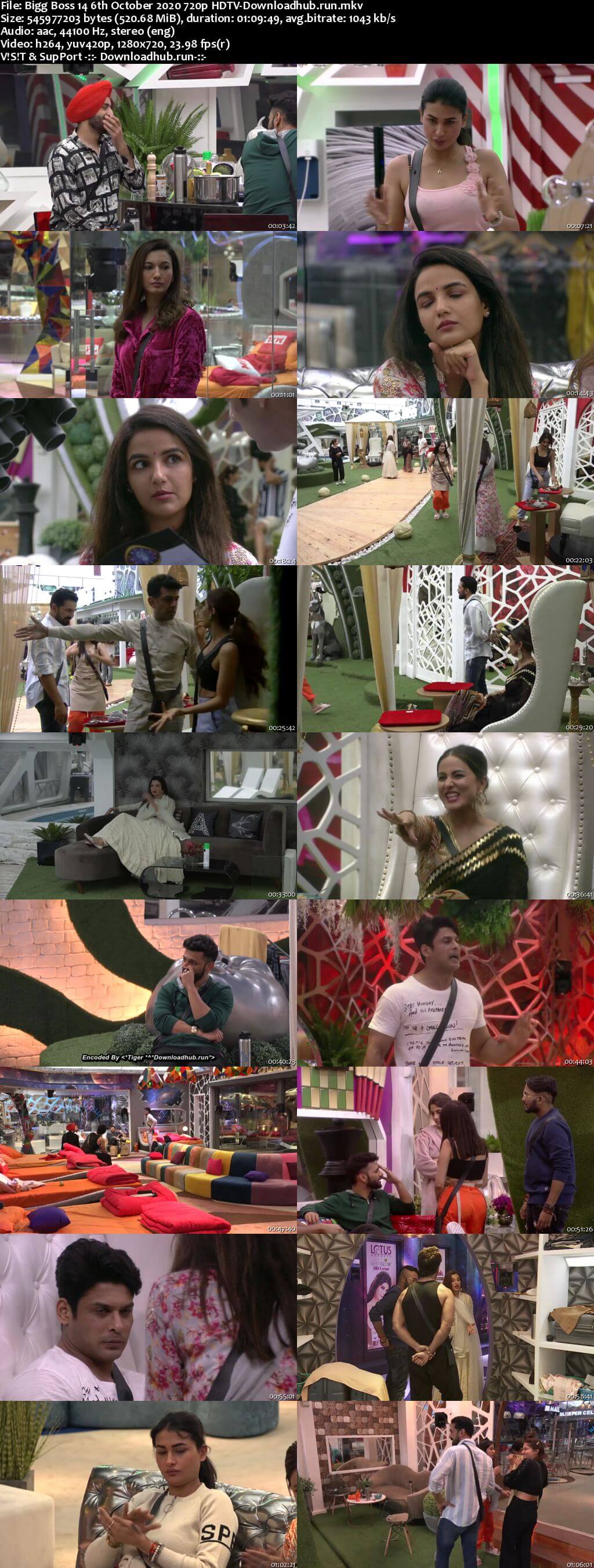 Bigg Boss 14 6th October 2020 Episode 03 720p 480p HDTV