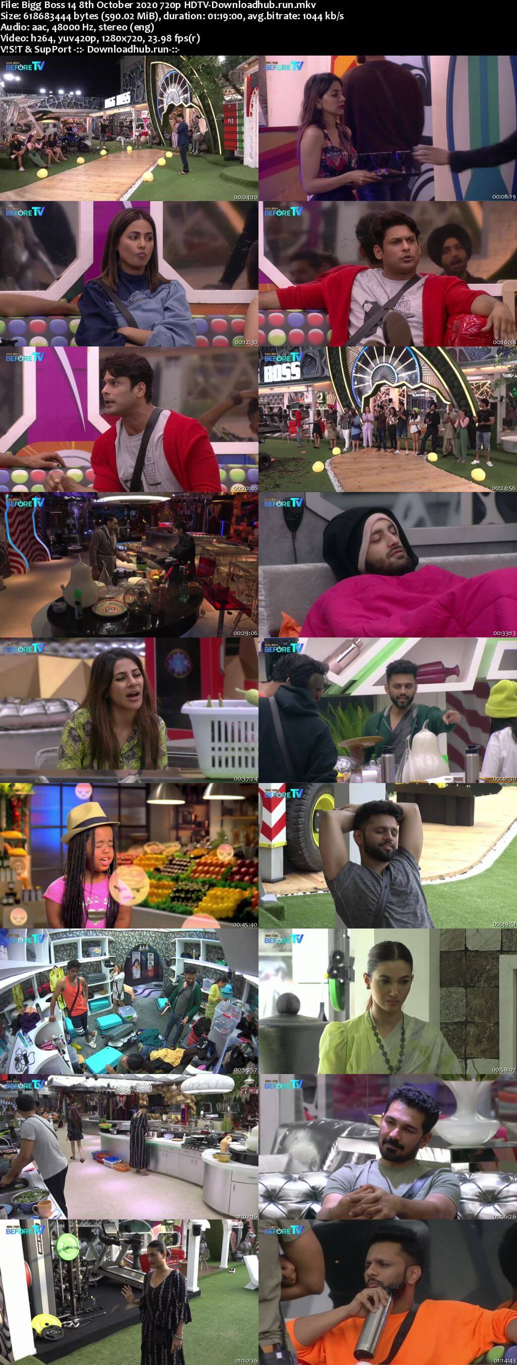 Bigg Boss 14 8th October 2020 Episode 05 720p 480p HDTV