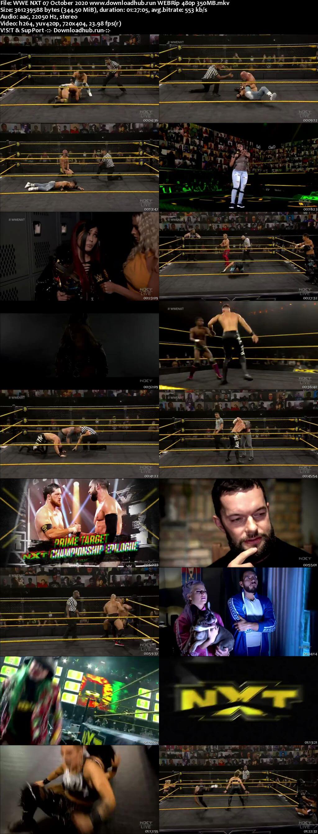 WWE NXT 7th October 2020 350MB HDTV 480p