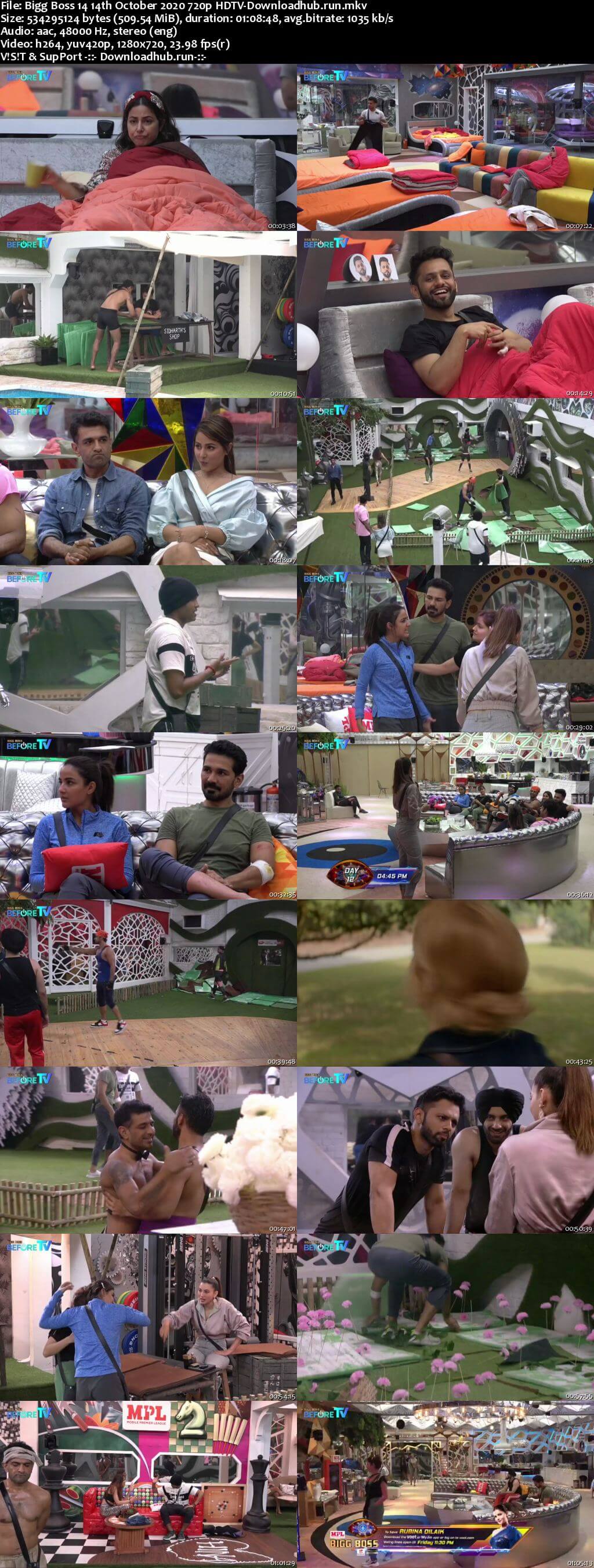 Bigg Boss 14 14th October 2020 Episode 11 720p 480p HDTV