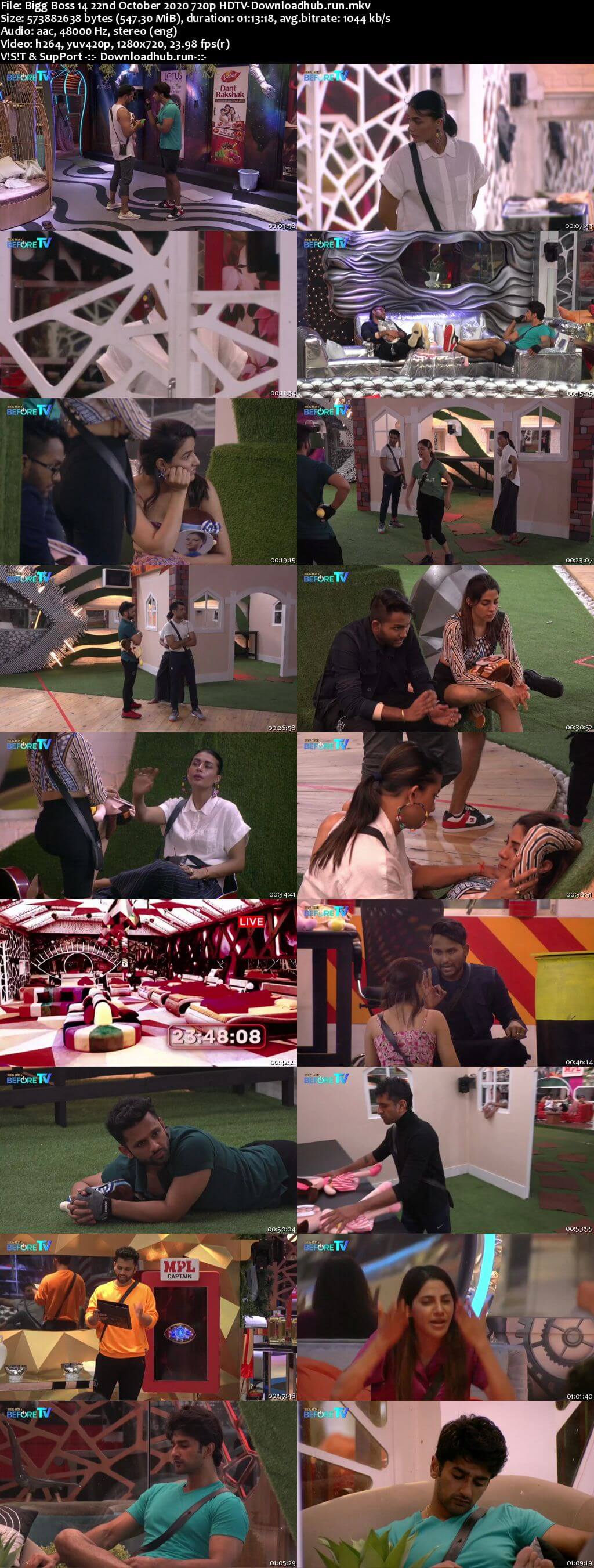 Bigg Boss 14 22nd October 2020 Episode 19 720p 480p HDTV