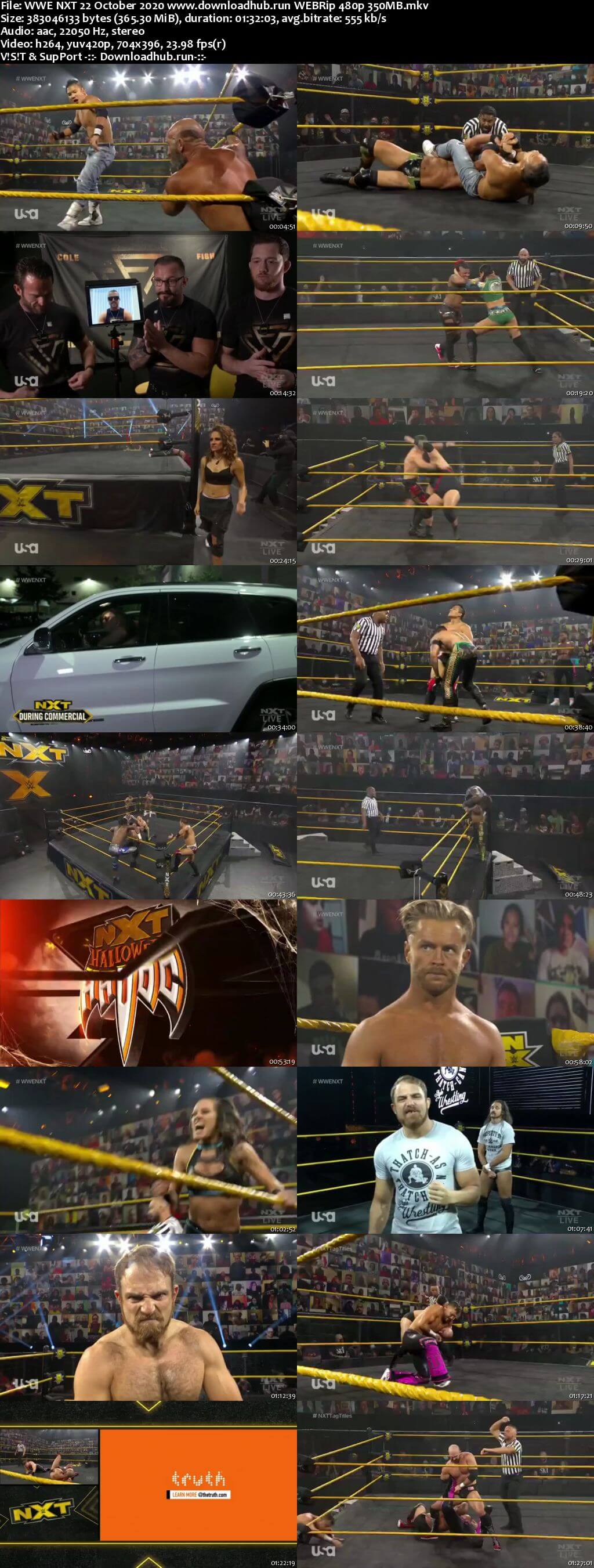 WWE NXT 22nd October 2020 350MB HDTV 480p