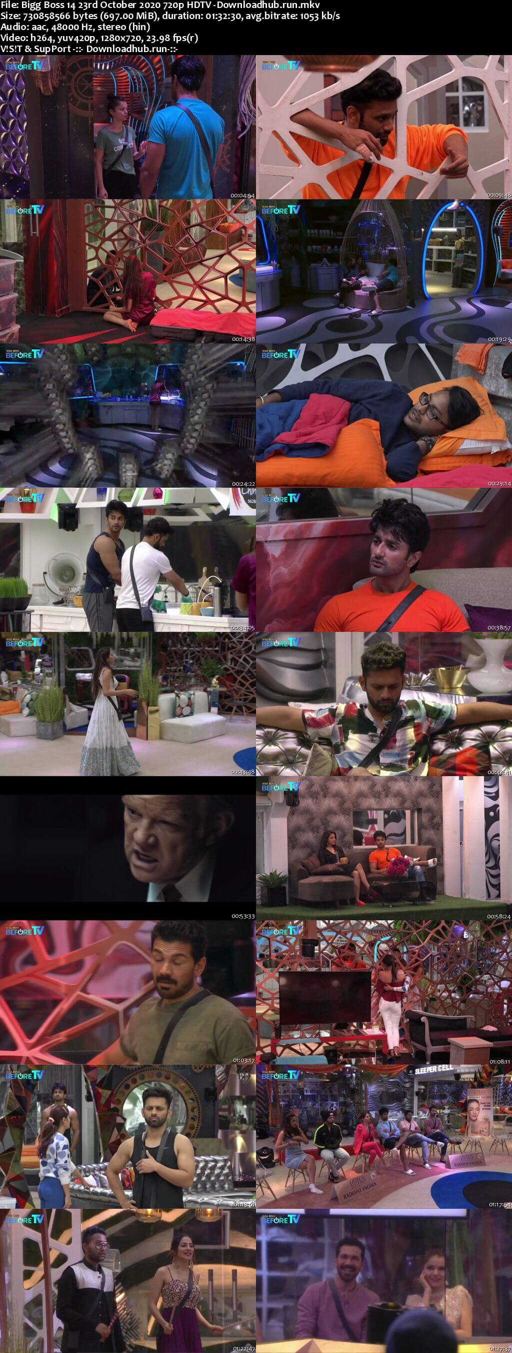 Bigg Boss 14 23rd October 2020 Episode 20 720p 480p HDTV