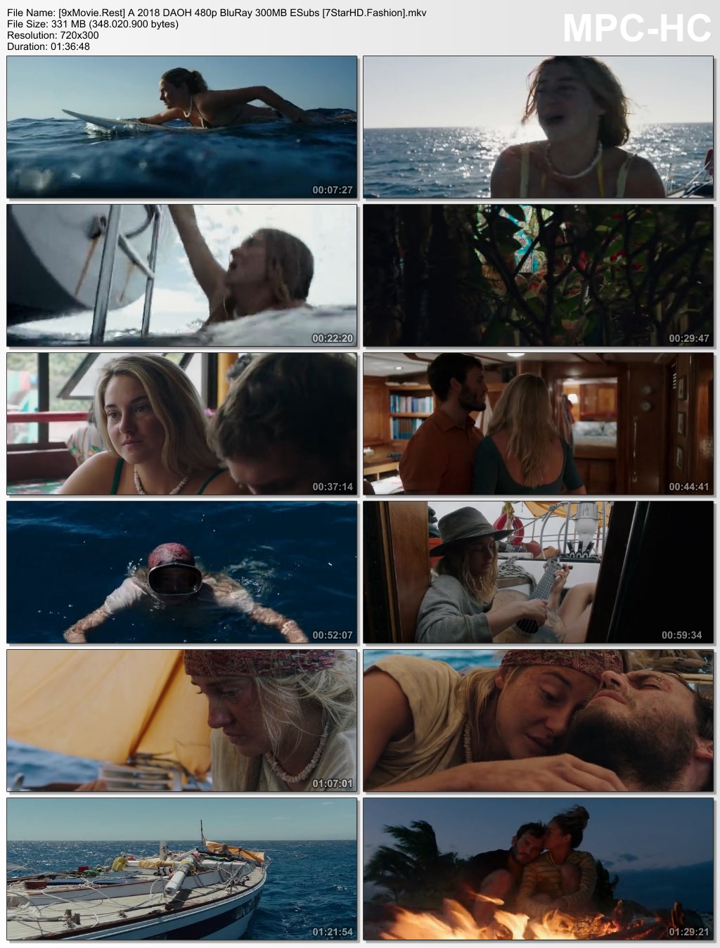 Adrift 2018 Dual Audio ORG Hindi 480p BluRay x264 300MB ESubs