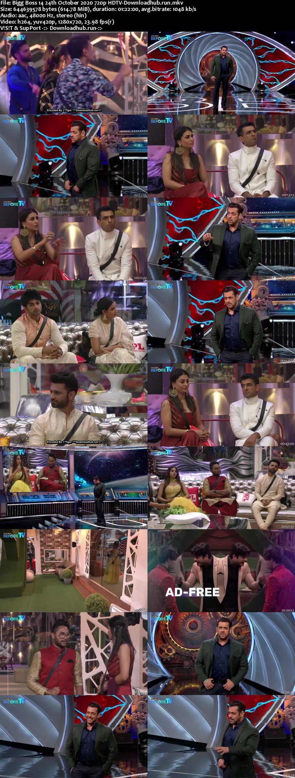 Bigg Boss 14 24th October 2020 Episode 21 720p 480p HDTV