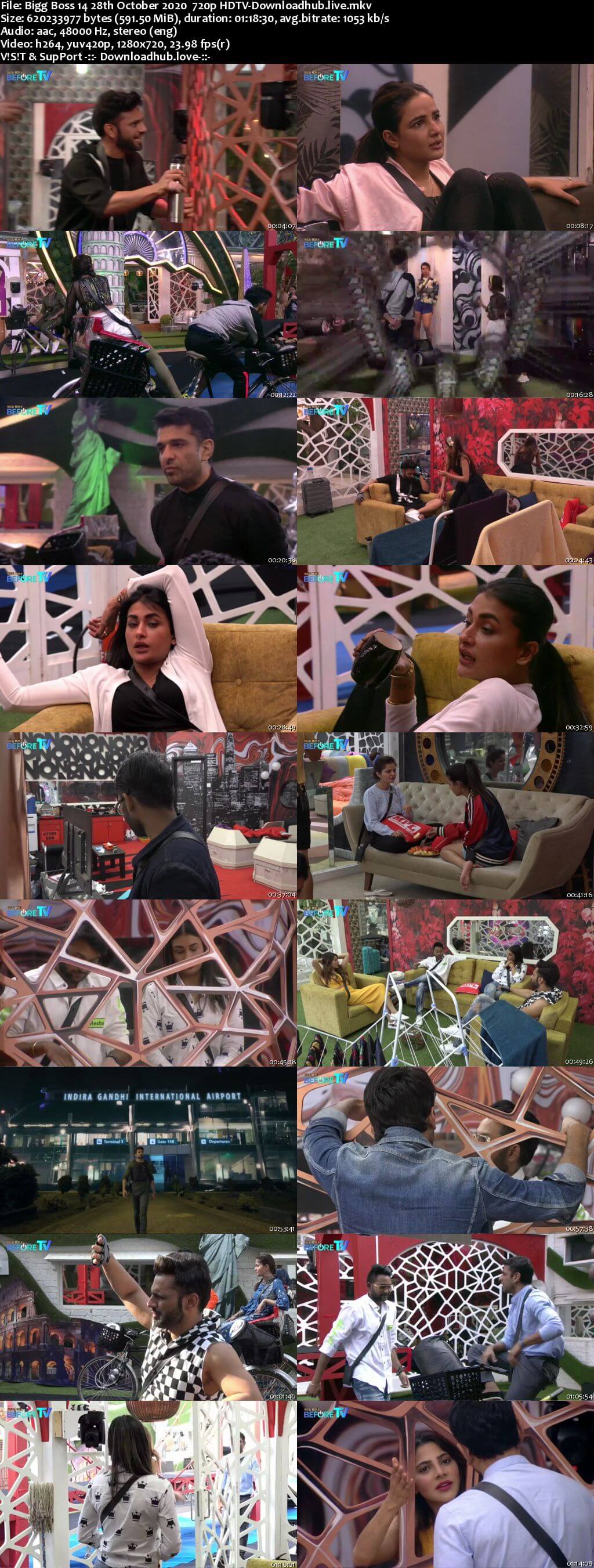 Bigg Boss 14 28th October 2020 Episode 25 720p 480p HDTV