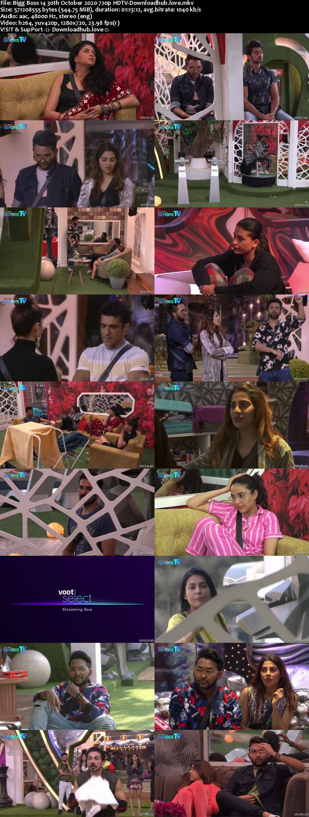 Bigg Boss 14 30th October 2020 Episode 27 720p 480p HDTV