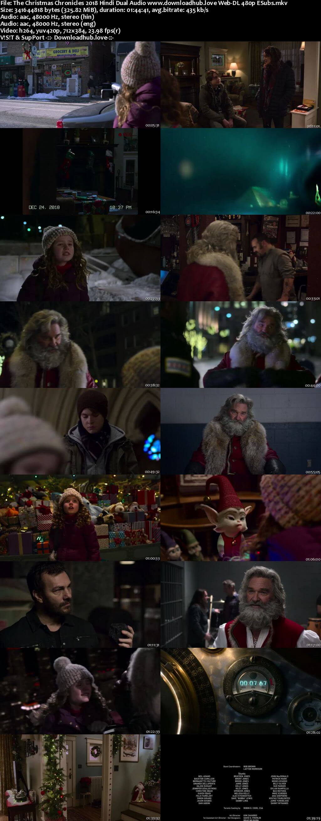 The Christmas Chronicles 2018 Hindi Dual Audio 300MB Web-DL 480p ESubs