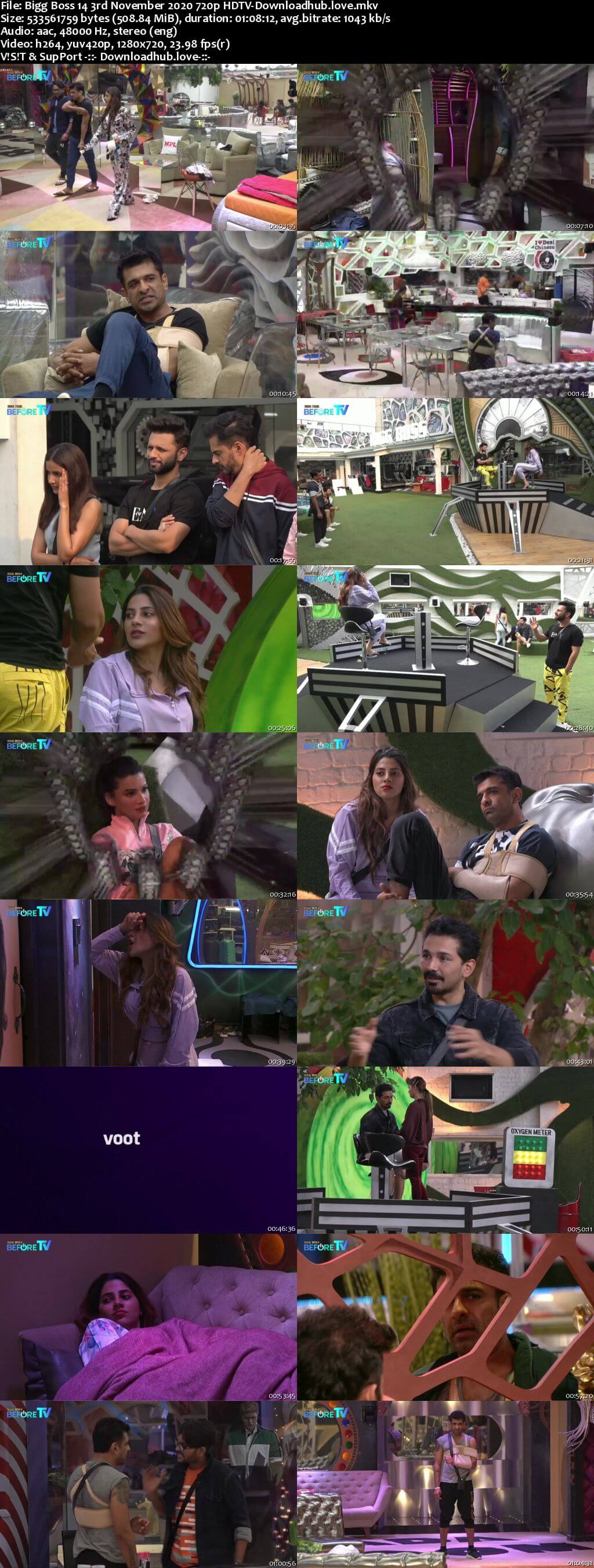 Bigg Boss 14 3rd November 2020 Episode 31 720p 480p HDTV