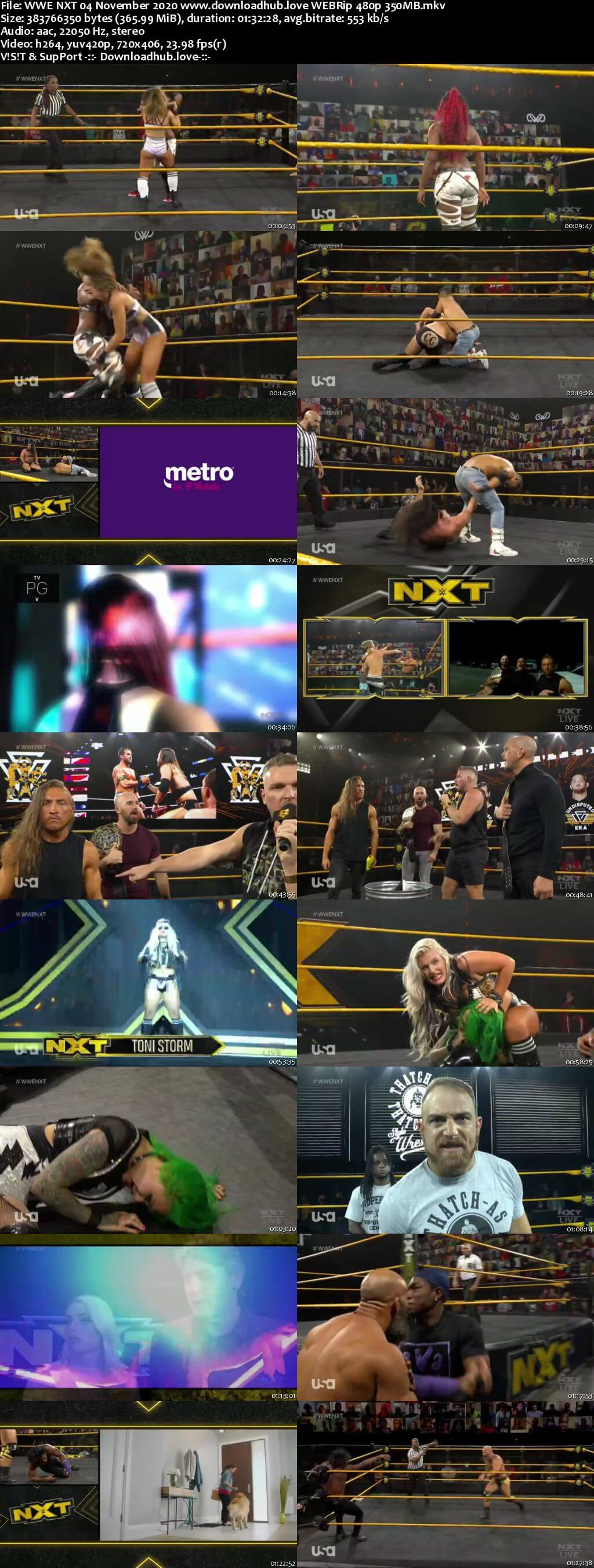 WWE NXT 4th November 2020 350MB HDTV 480p