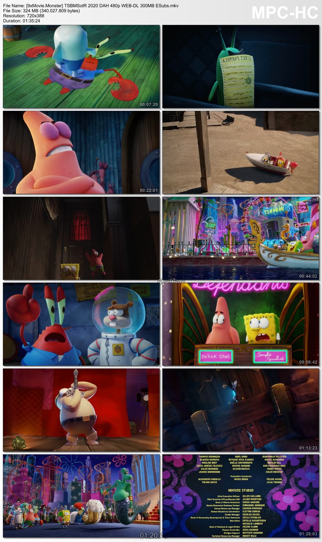 The SpongeBob Movie Sponge on the Run 2020 Dual Audio Hindi 480p WEB-DL 300MB ESubs