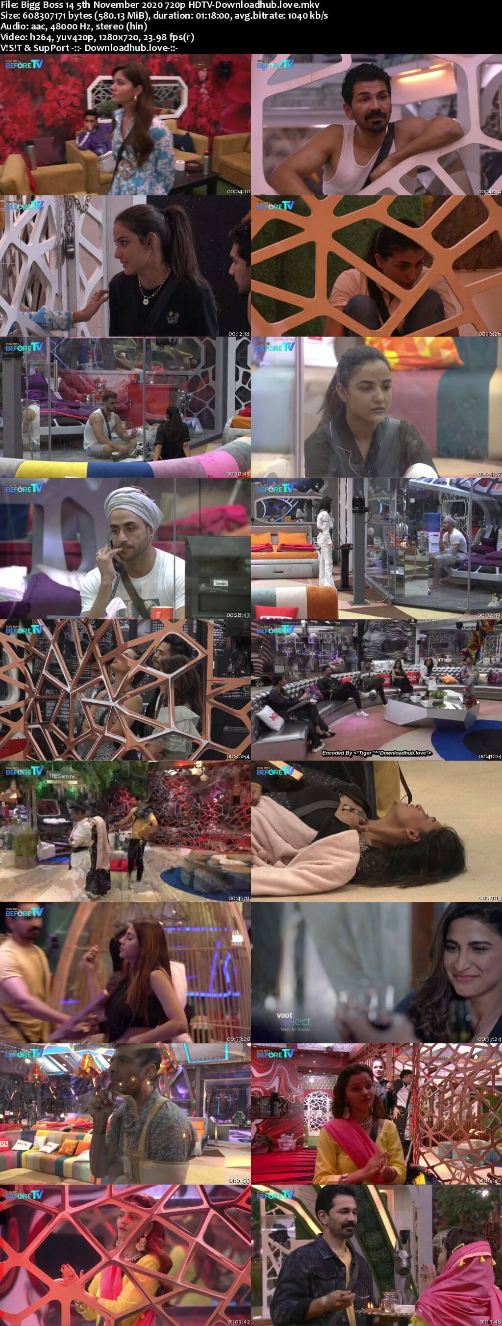 Bigg Boss 14 5th November 2020 Episode 33 720p 480p HDTV