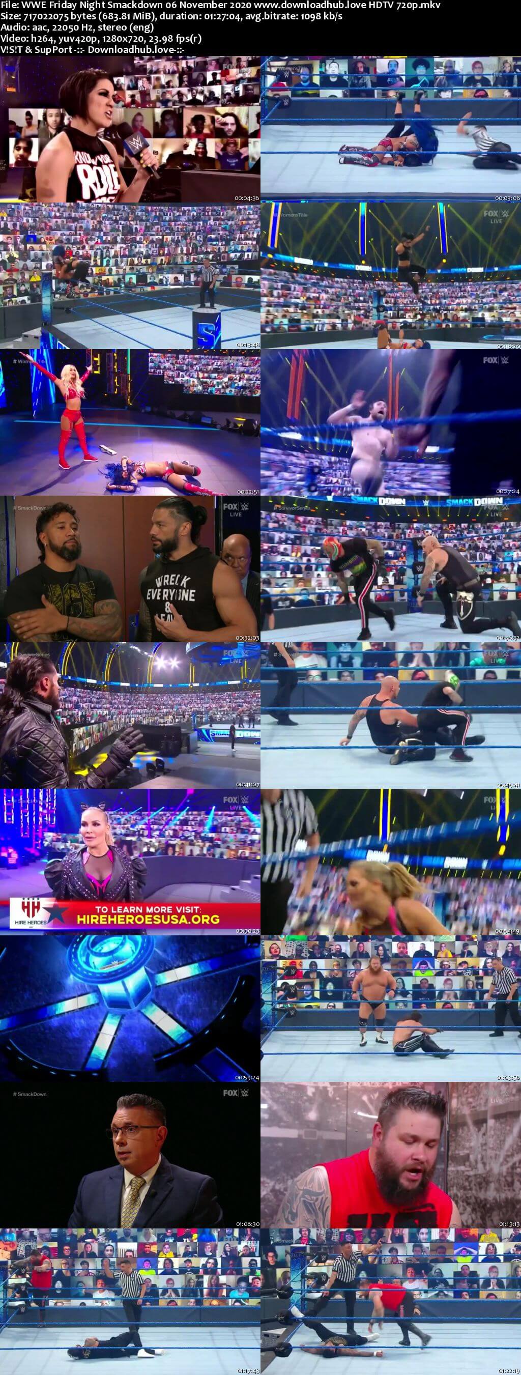 WWE Friday Night Smackdown 6th November 2020 720p 300MB HDTV 480p