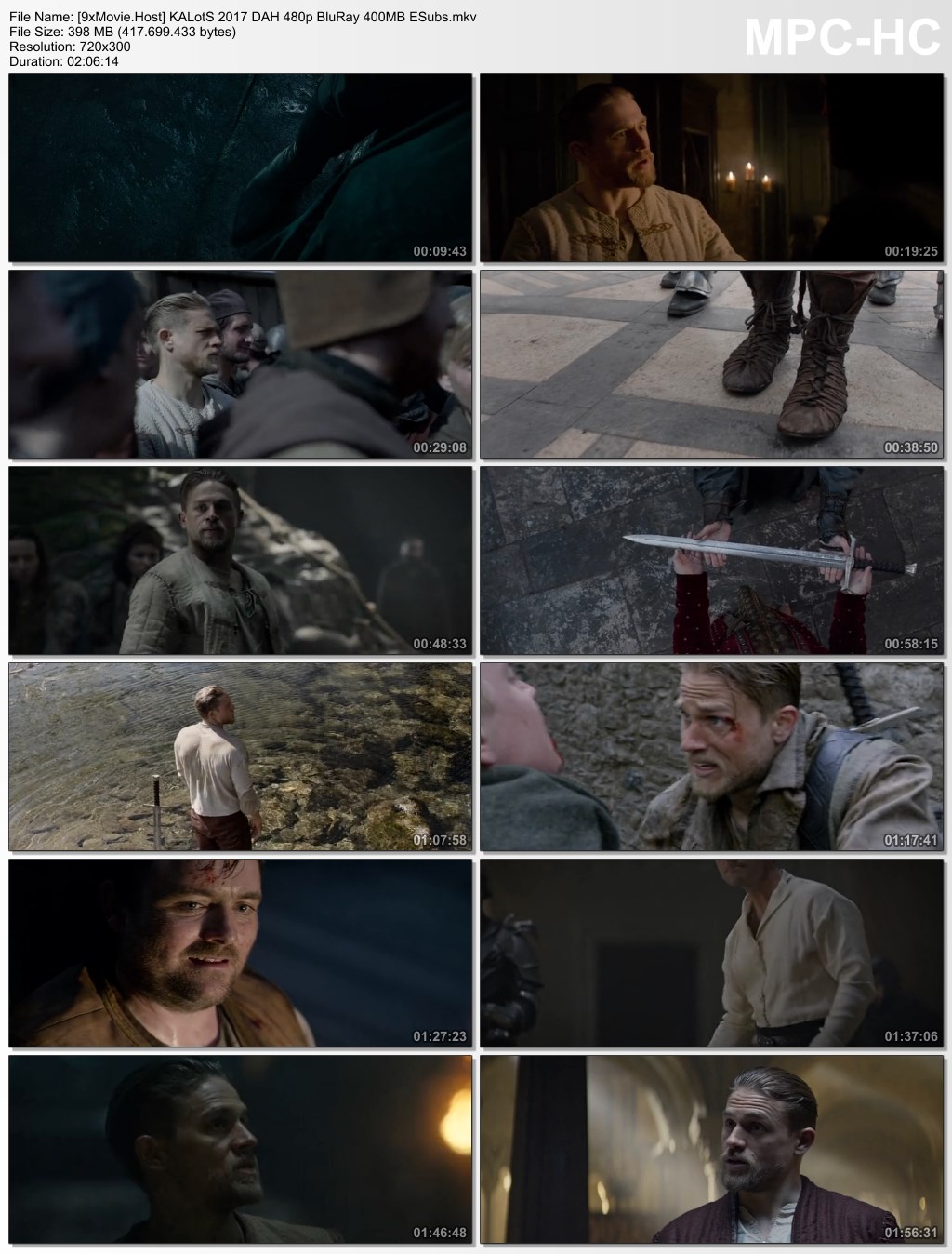 King Arthur Legend of the Sword 2017 Dual Audio Hindi 480p BluRay 400MB ESubs