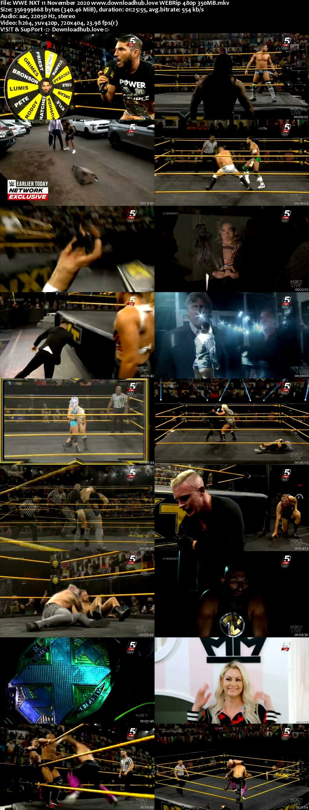 WWE NXT 11th November 2020 350MB HDTV 480p