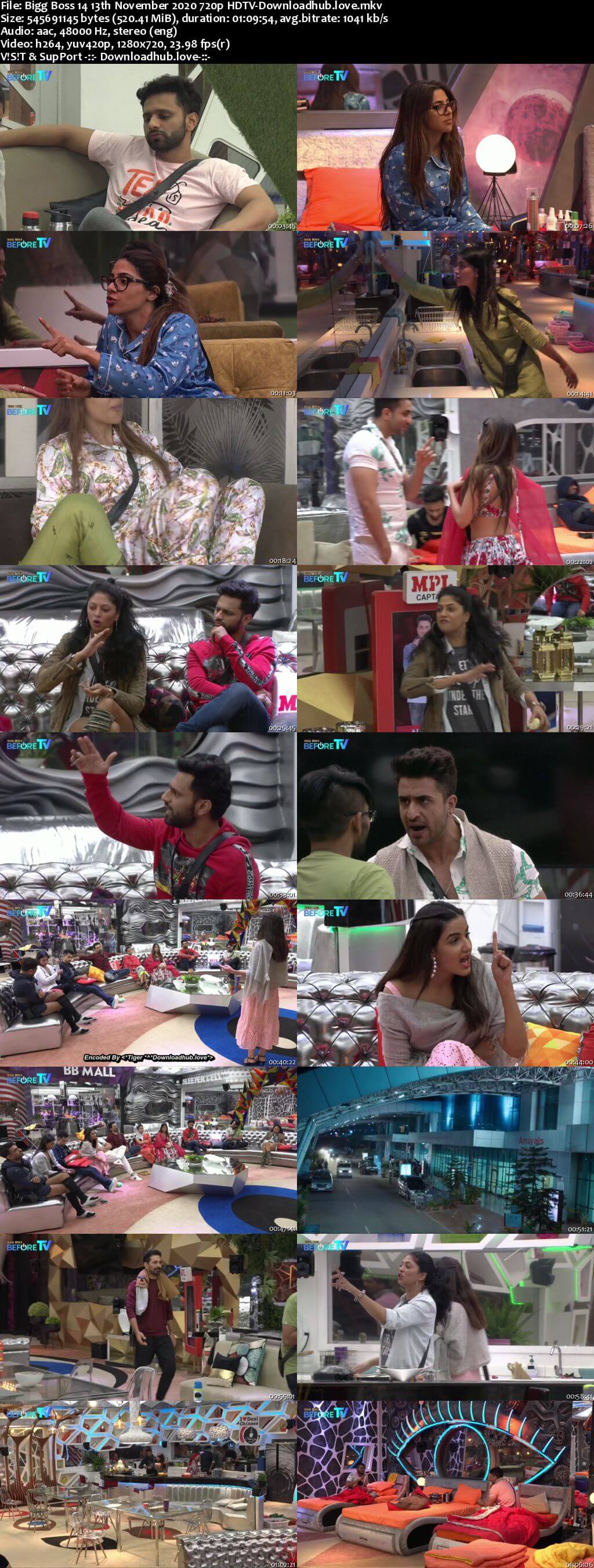 Bigg Boss 14 13th November 2020 Episode 41 720p 480p HDTV