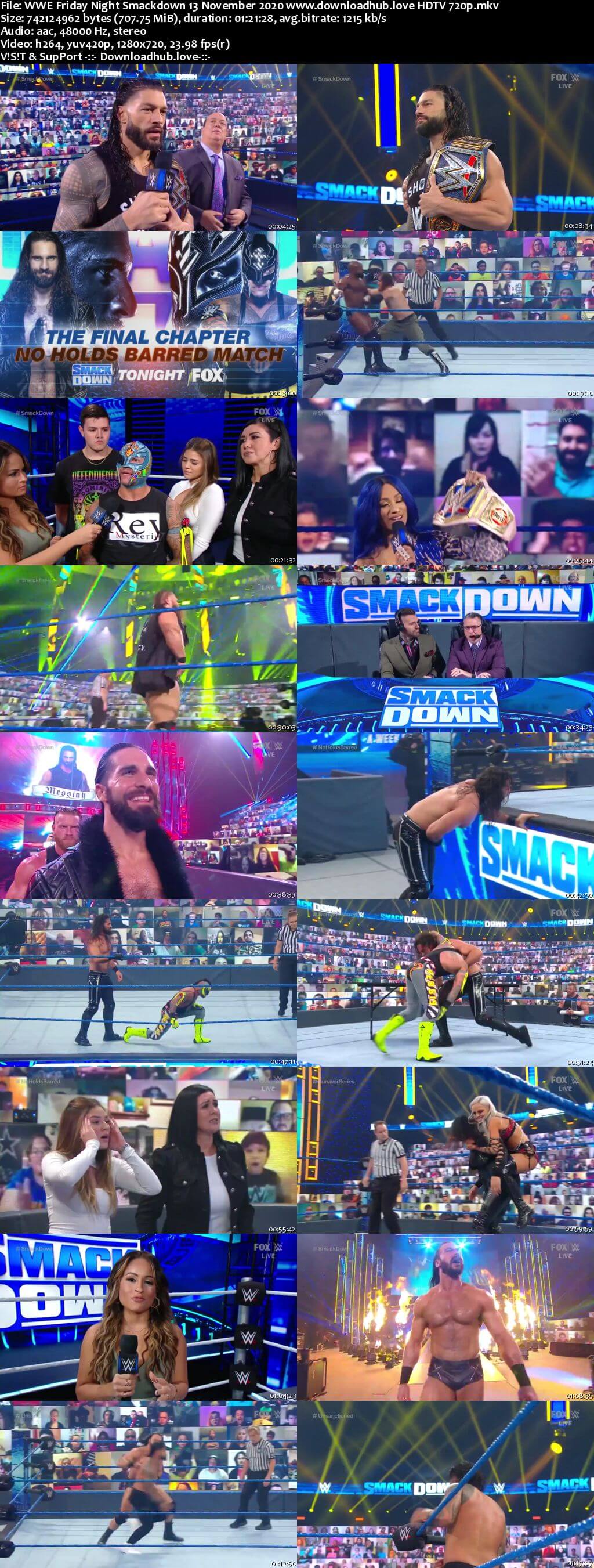 WWE Friday Night Smackdown 13th November 2020 720p 300MB HDTV 480p