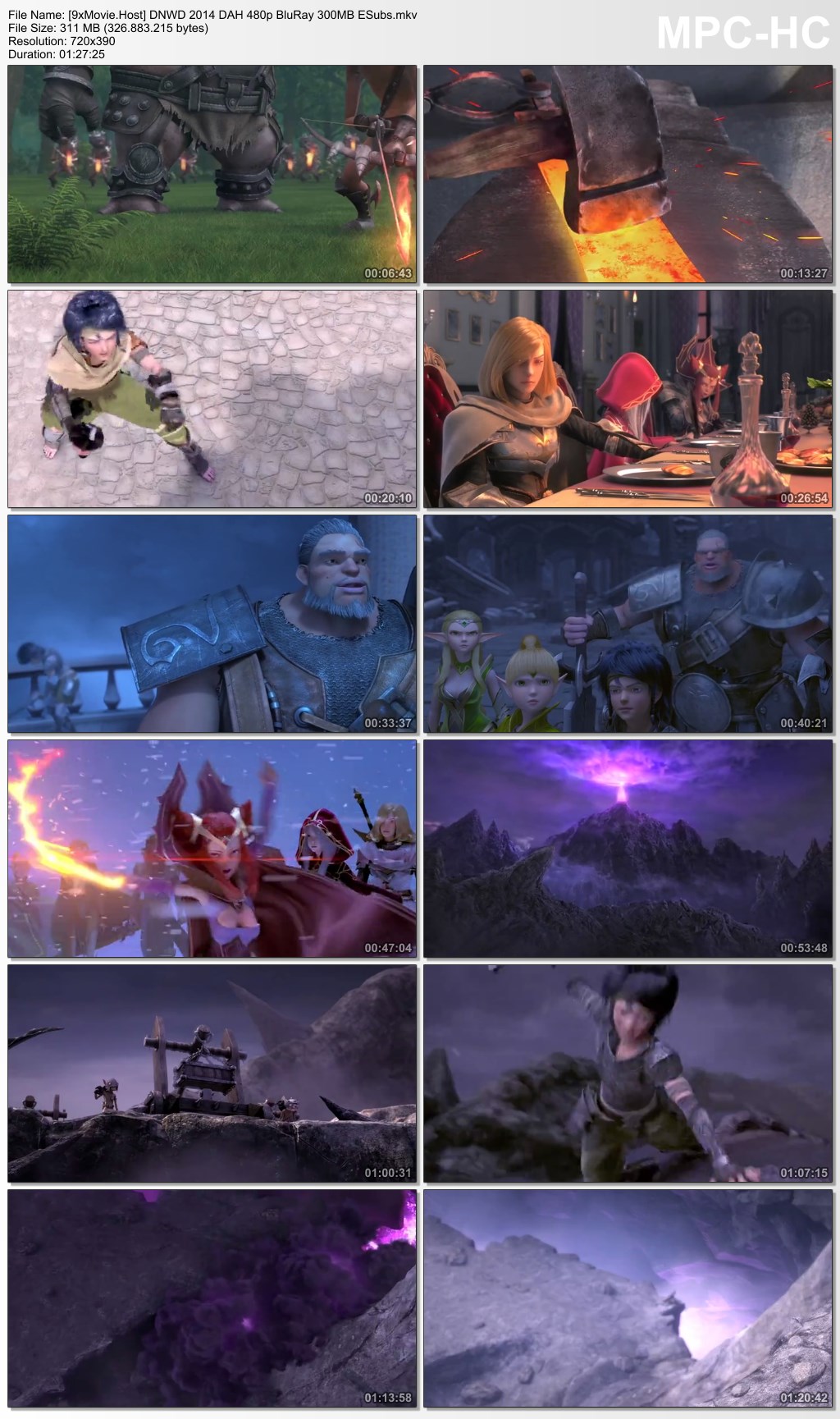 Dragon Nest Warrior's Dawn 2014 Dual Audio Hindi 480p BluRay x264 300MB ESubs