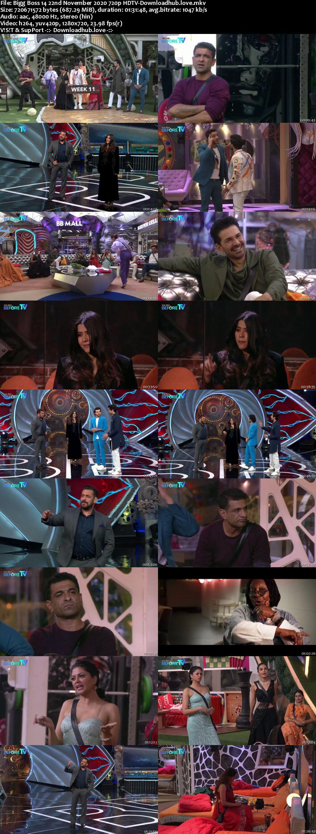 Bigg Boss 14 22nd November 2020 Episode 50 720p 480p HDTV