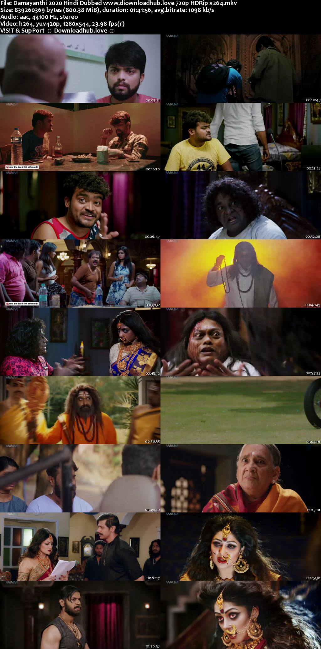 Damayanthi 2020 Hindi Dubbed 720p HDRip x264