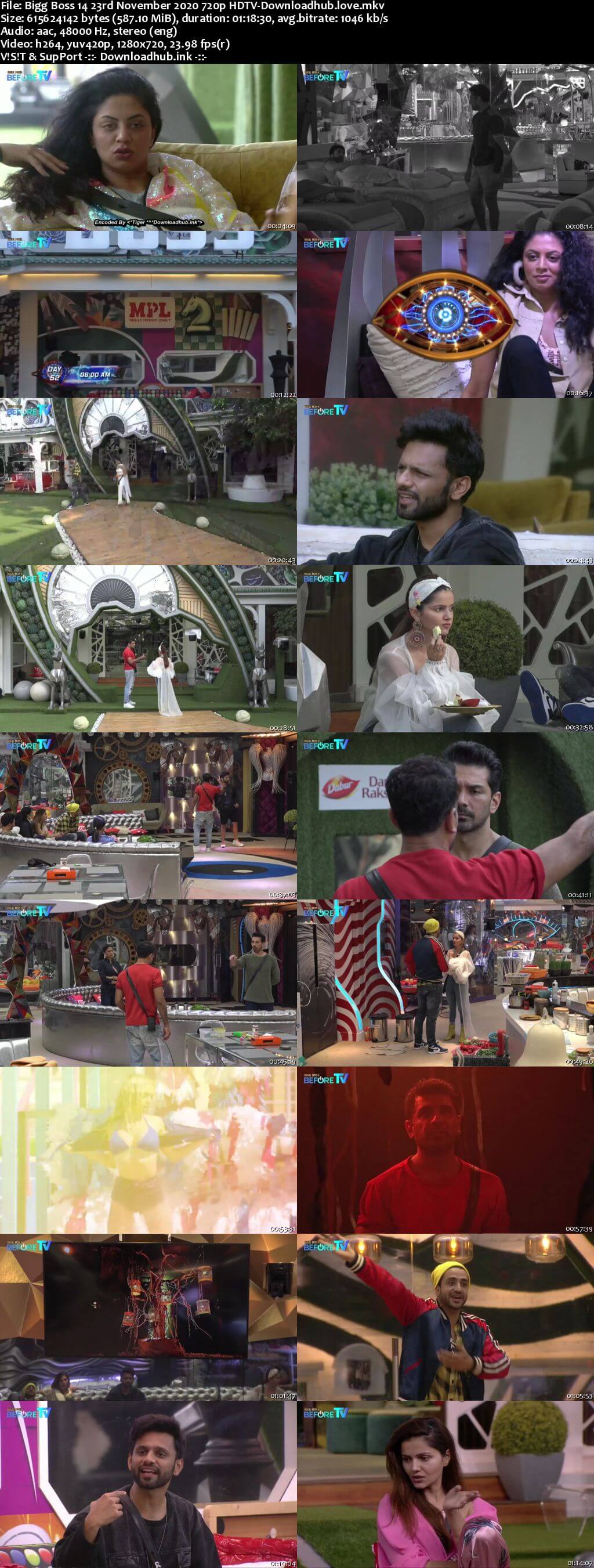 Bigg Boss 14 23rd November 2020 Episode 51 720p 480p HDTV