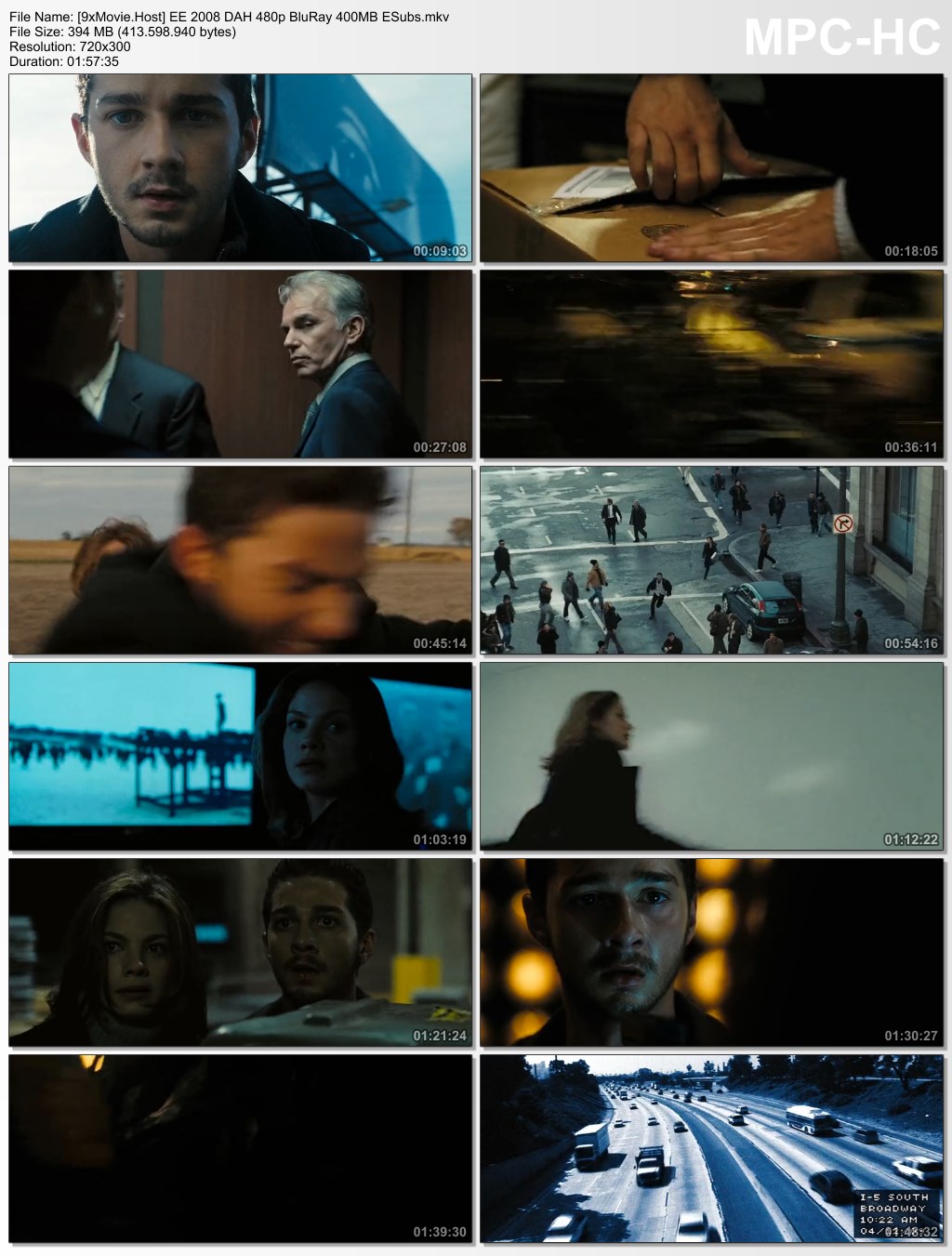 Eagle Eye 2008 Dual Audio Hindi 480p BluRay x264 400MB ESubs