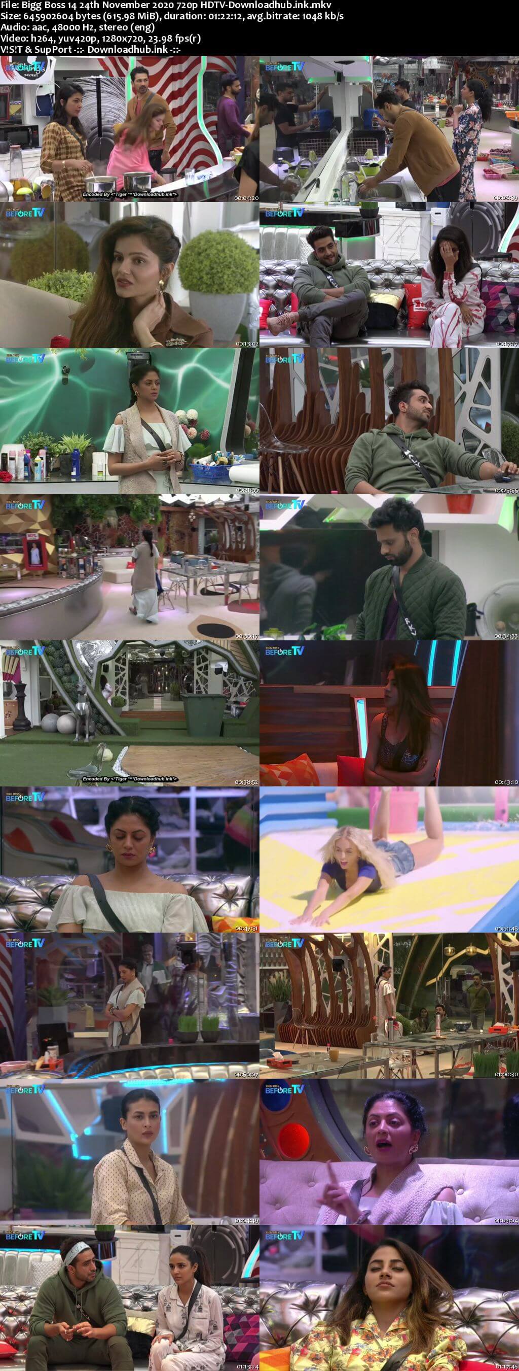 Bigg Boss 14 24th November 2020 Episode 52 720p 480p HDTV