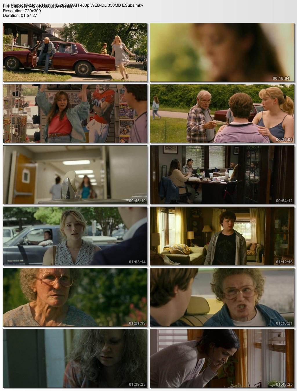 Hillbilly Elegy 2020 Dual Audio Hindi 480p WEB-DL x264 350MB ESubs