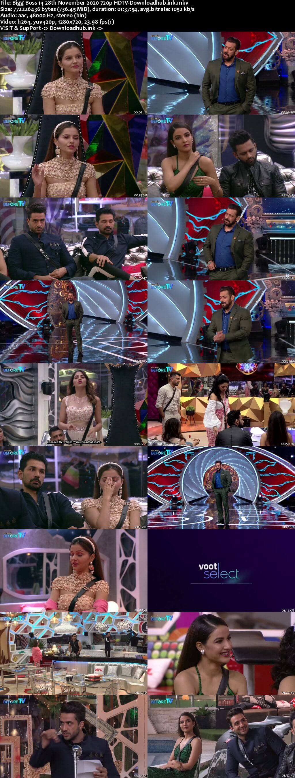 Bigg Boss 14 28th November 2020 Episode 56 720p Web-DL HDTV