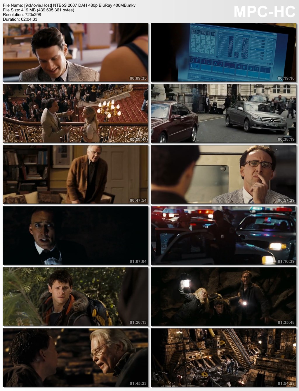 National Treasure Book of Secrets 2007 Dual Audio Hindi 480p BluRay x264 400MB