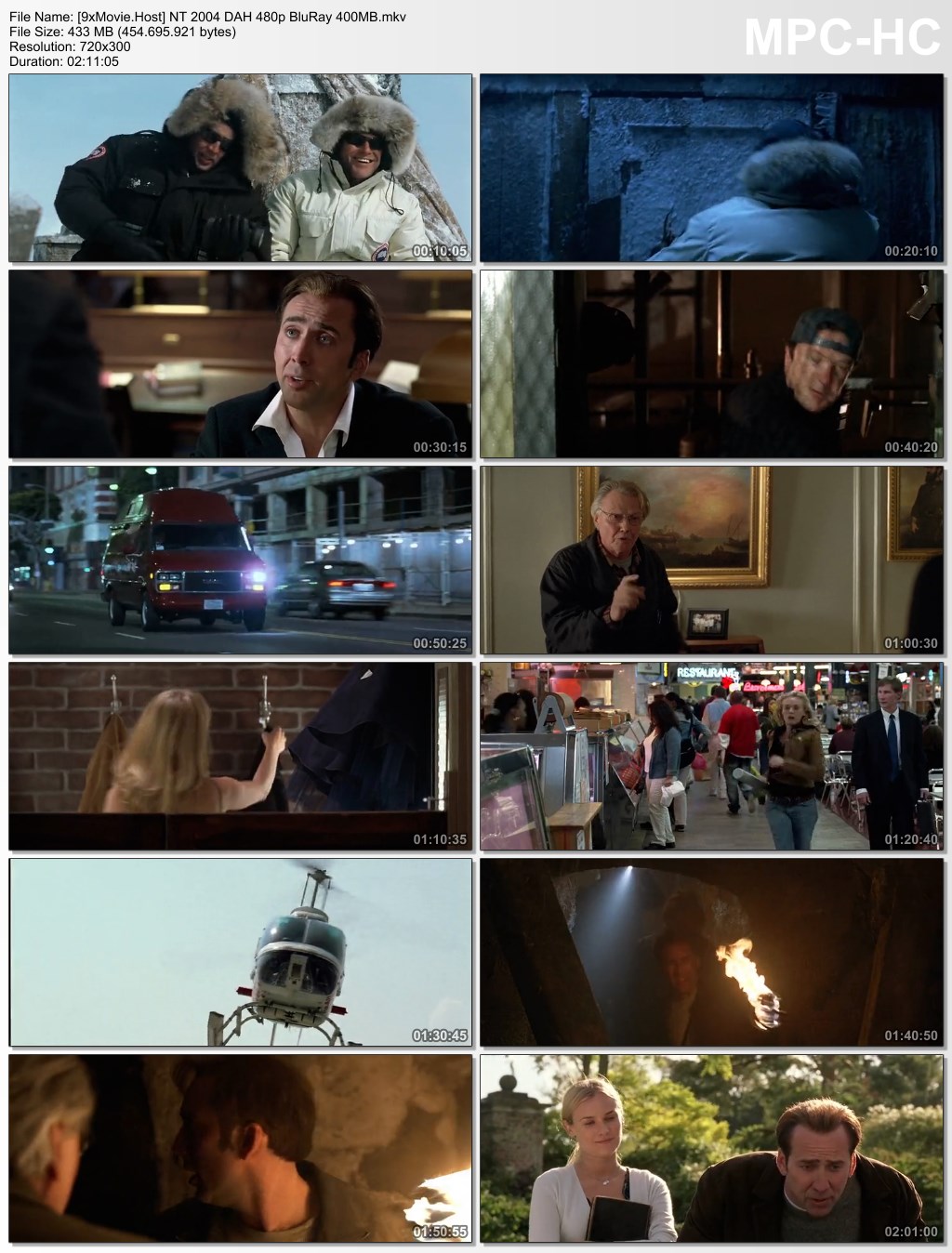 National Treasure 2004 Dual Audio Hindi 480p BluRay x264 400MB