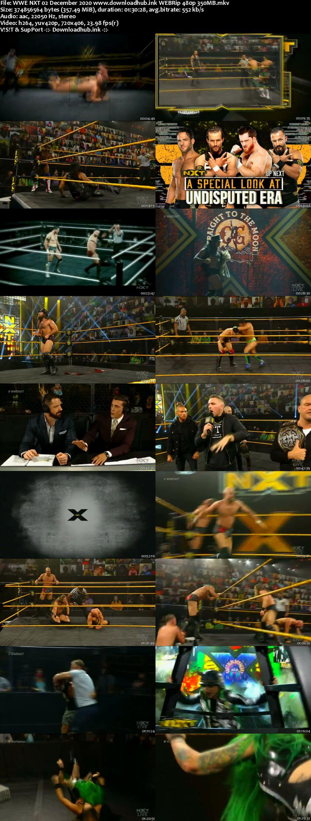 WWE NXT 2nd December 2020 350MB HDTV 480p