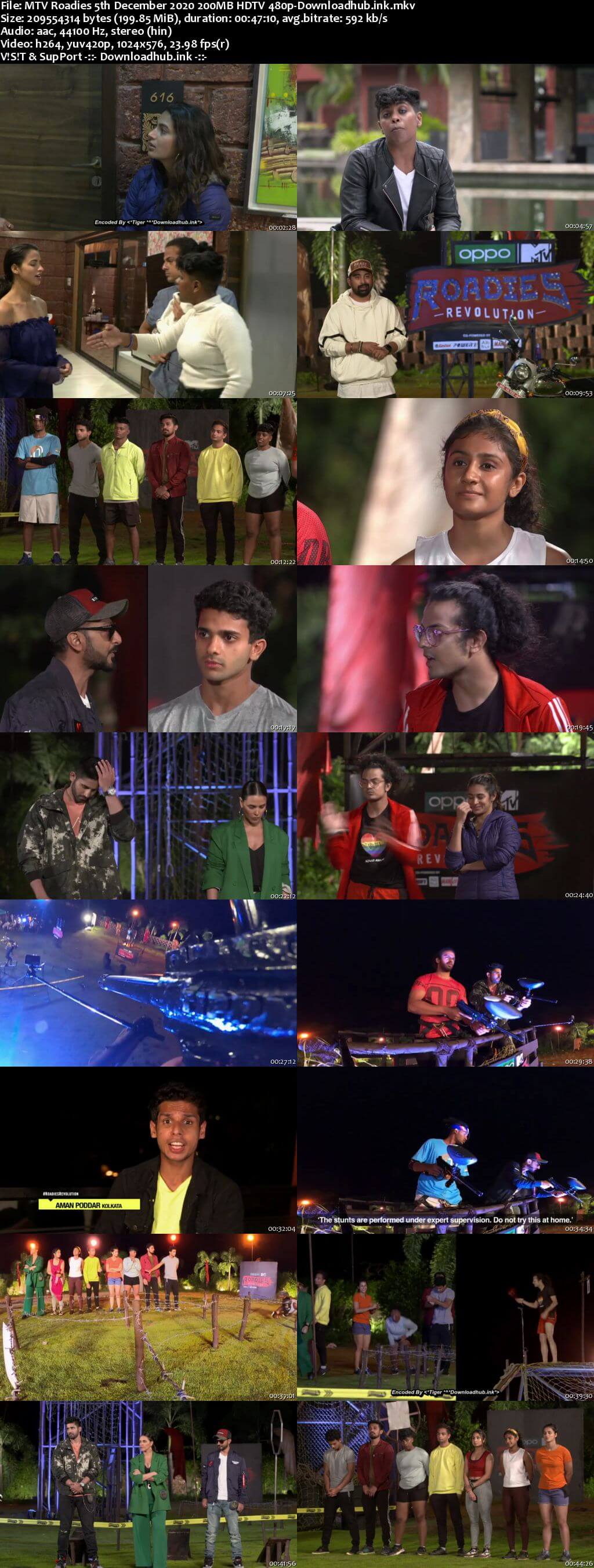 MTV Roadies 5th December 2020 200MB HDTV 480p