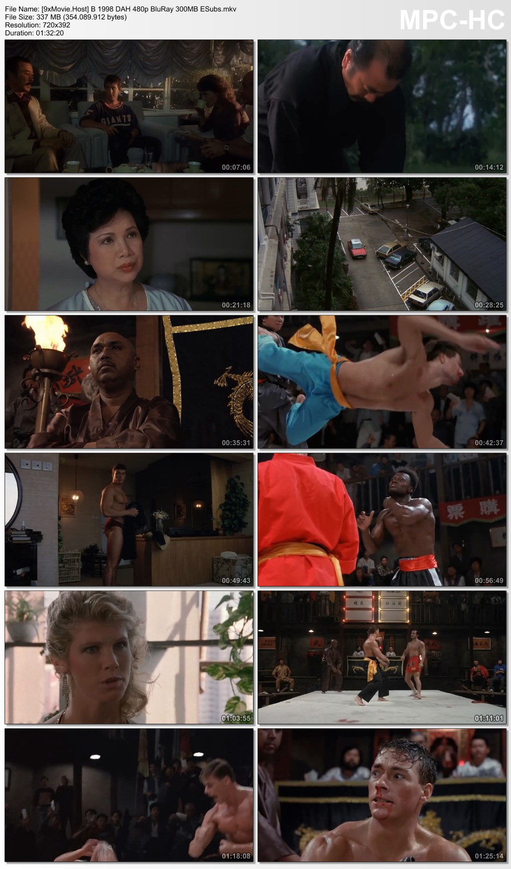 Bloodsport 1988 Dual Audio Hindi 480p BluRay x264 300MB ESubs