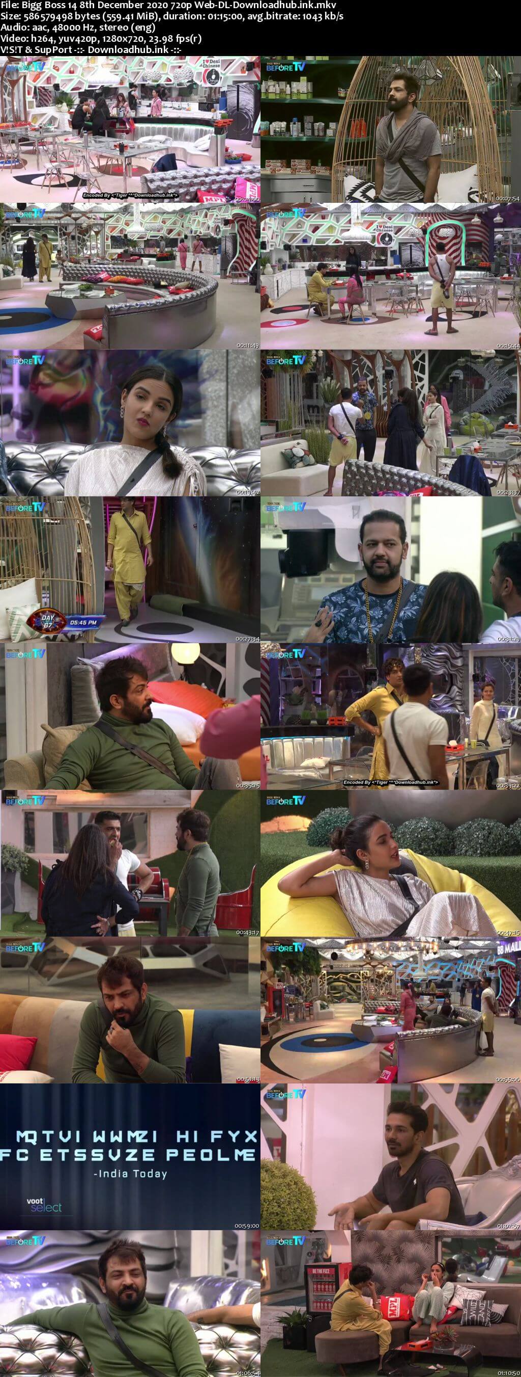 Bigg Boss 14 8th December 2020 Episode 66 720p 480p Web-DL