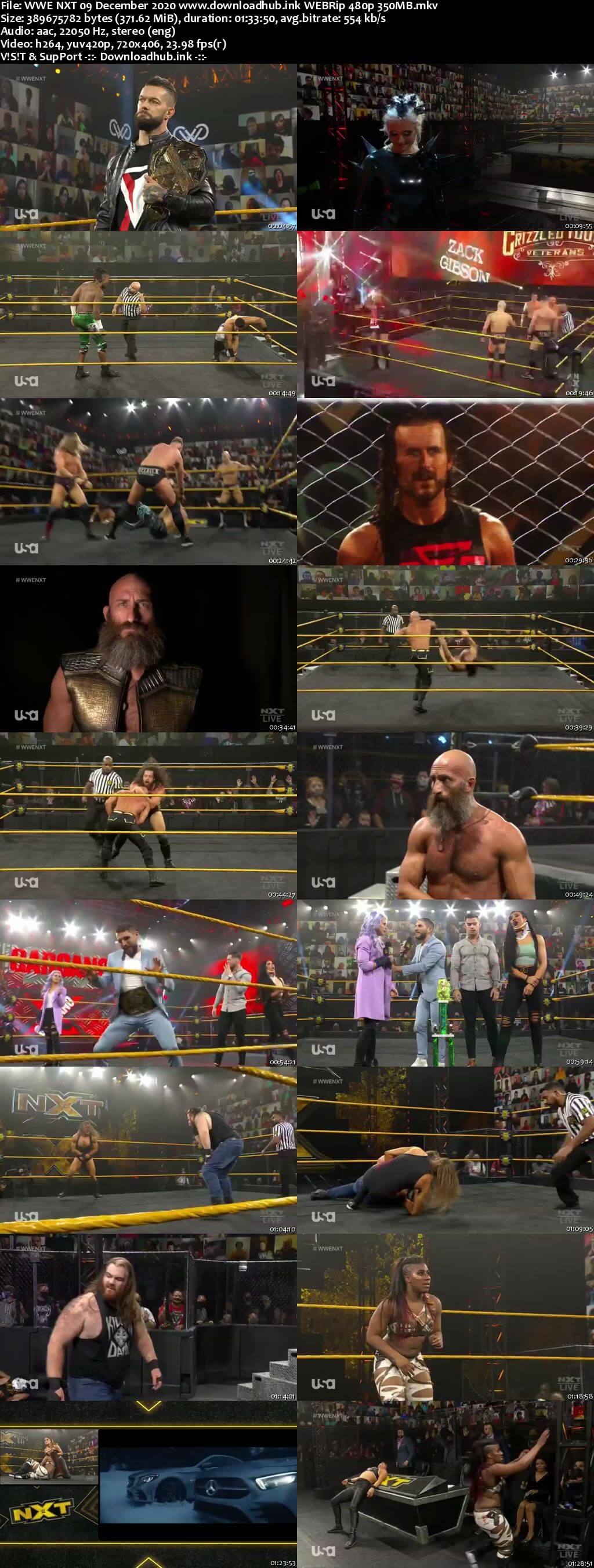 WWE NXT 9th December 2020 350MB HDTV 480p