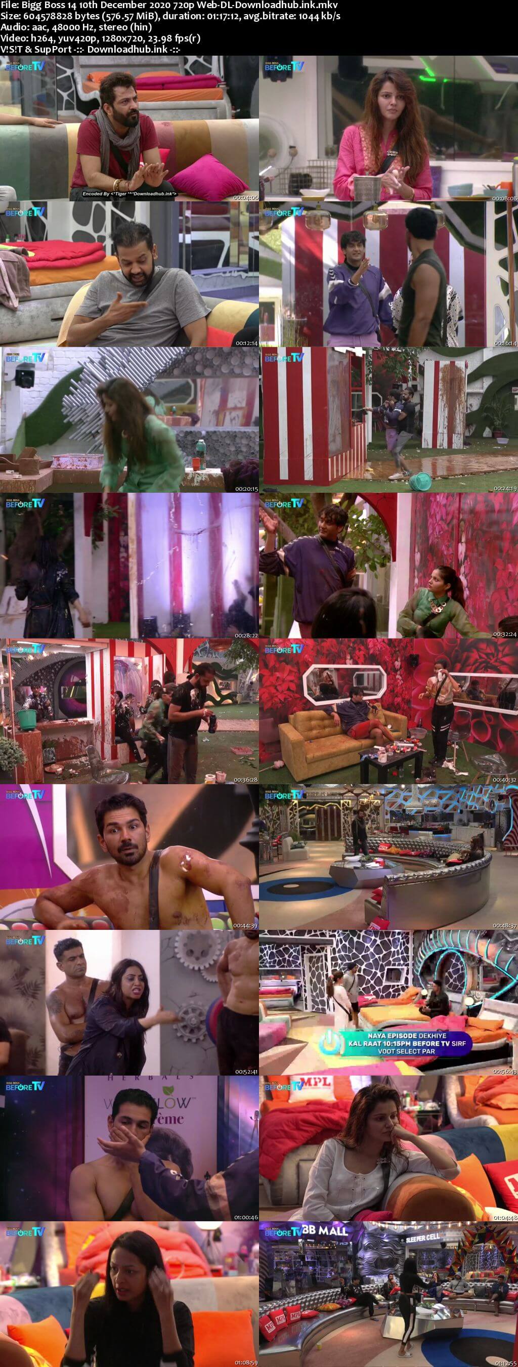 Bigg Boss 14 10th December 2020 Episode 68 720p 480p Web-DL